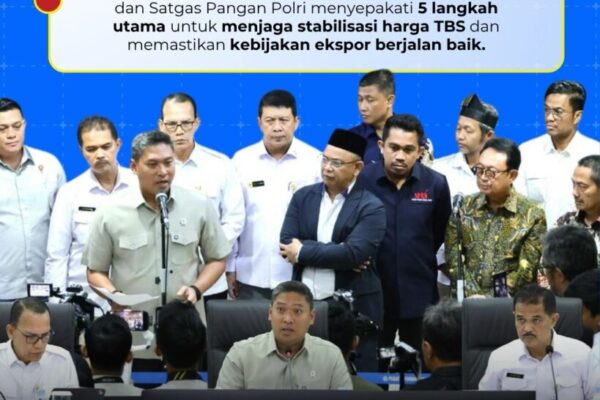 Pemerintah bergerak cepat menjaga stabilitas harga Tandan Buah Segar (TBS) kelapa sawit demi mel (1)